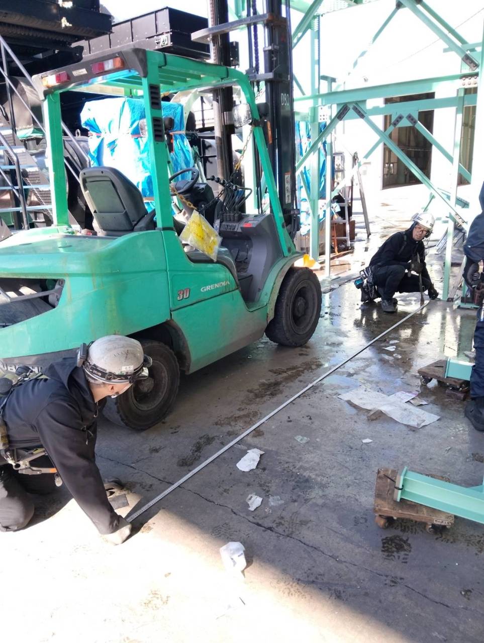 富山県富山市のT社様で機械据付工事を行っている愛知県豊川市の山真工業です！